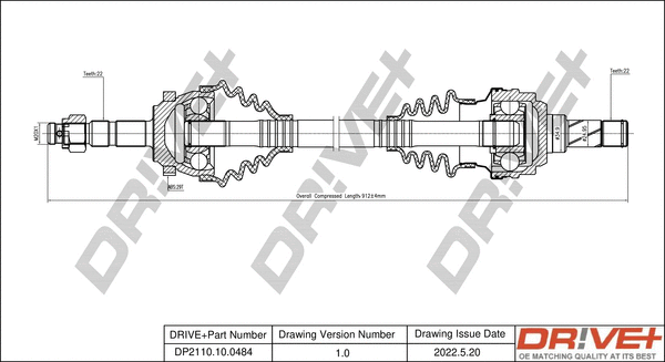 Drive Shaft (DP2110.10.0484)