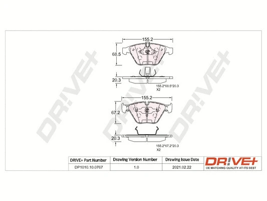 Brake Pad Set, disc brake (DP1010.10.0767)