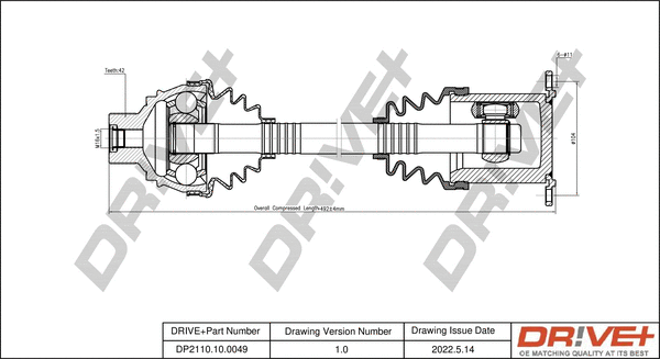 Drive Shaft (DP2110.10.0049)