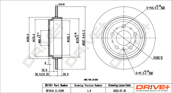 Brake Disc (DP1010.11.0198)