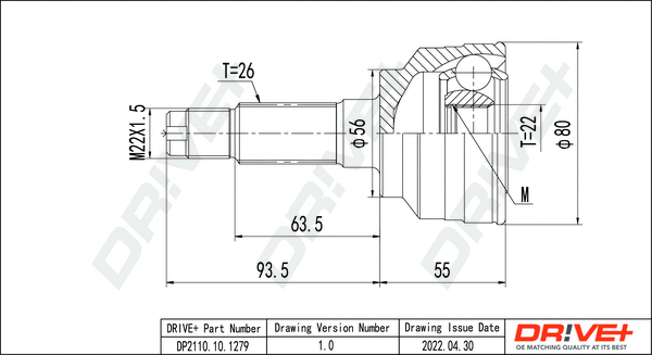 Joint Kit, drive shaft (DP2110.10.1279)