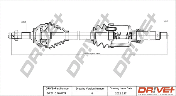 Drive Shaft (DP2110.10.0174)