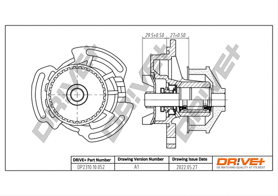 Water Pump, engine cooling (DP2310.10.052)