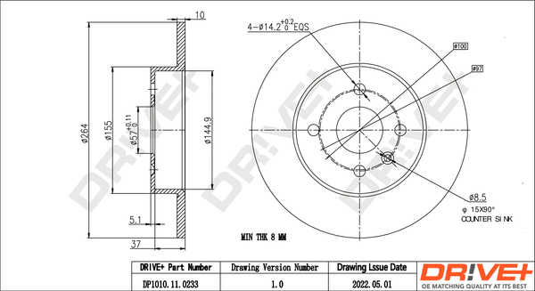 Brake Disc (DP1010.11.0233)