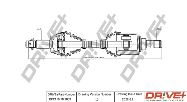 Drive Shaft (DP2110.10.1003)