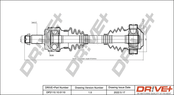 Drive Shaft (DP2110.10.0110)