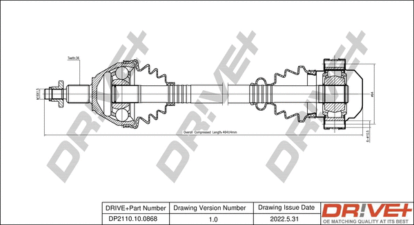 Drive Shaft (DP2110.10.0868)