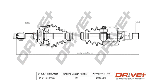 Drive Shaft (DP2110.10.0587)