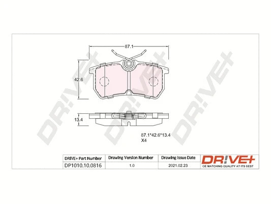 Brake Pad Set, disc brake (DP1010.10.0816)