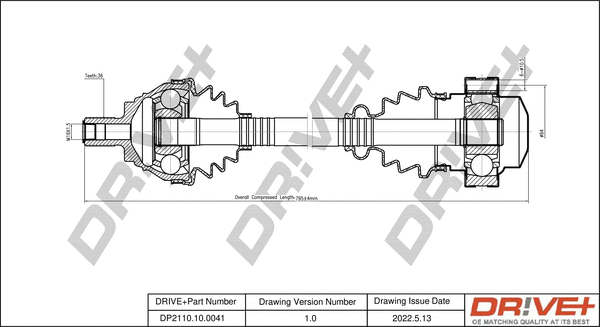Drive Shaft (DP2110.10.0041)
