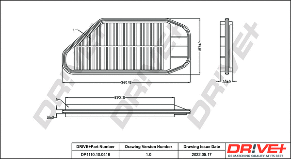 Air Filter (DP1110.10.0416)