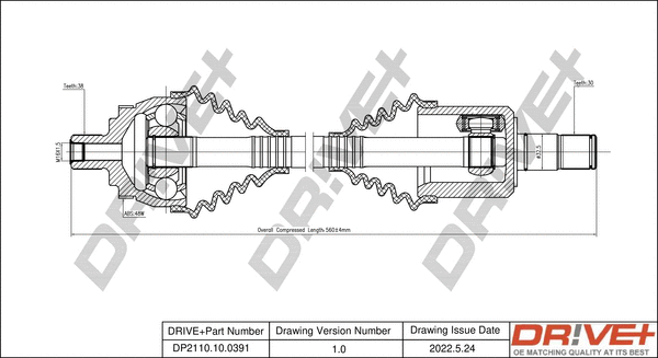 Drive Shaft (DP2110.10.0391)