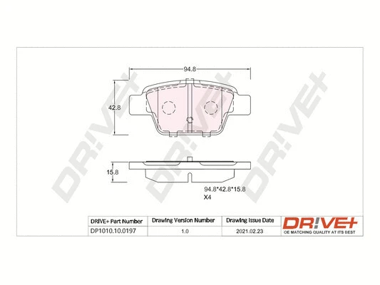 Brake Pad Set, disc brake (DP1010.10.0197)