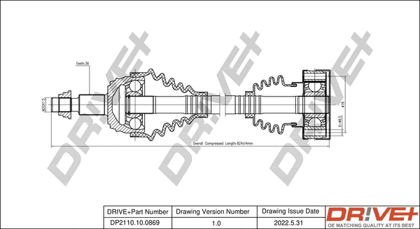Drive Shaft (DP2110.10.0869)