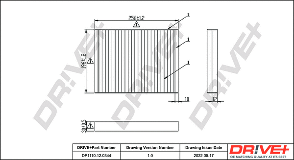 Filter, cabin air (DP1110.12.0344)