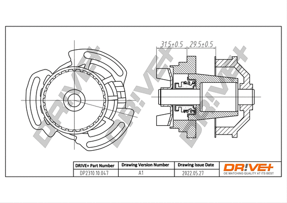 Water Pump, engine cooling (DP2310.10.047)