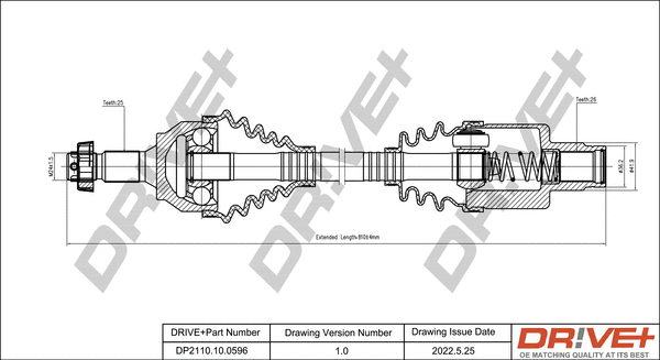Drive Shaft (DP2110.10.0596)