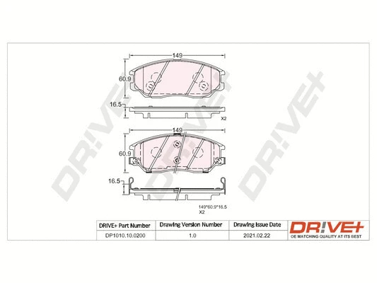 Brake Pad Set, disc brake (DP1010.10.0200)