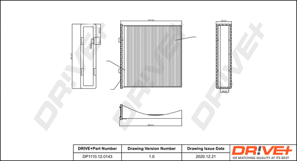 Filter, cabin air (DP1110.12.0143)