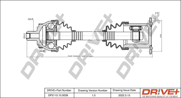 Drive Shaft (DP2110.10.0039)