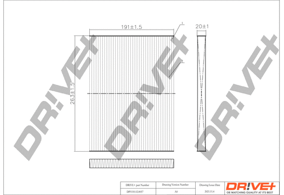 Filter, cabin air (DP1110.12.0057)