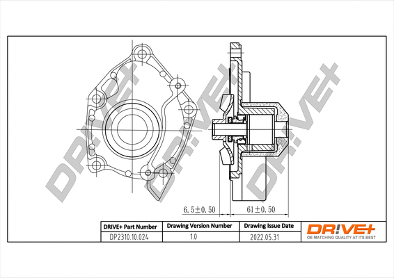 Water Pump, engine cooling (DP2310.10.024)