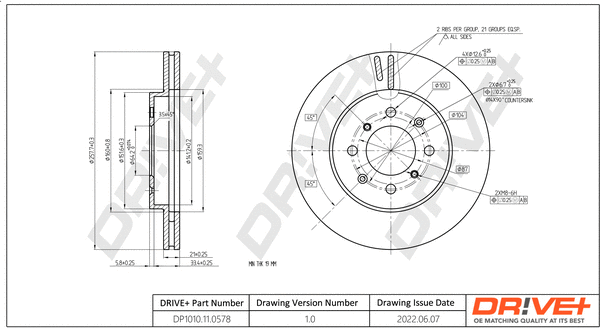 Brake Disc (DP1010.11.0578)