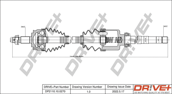 Drive Shaft (DP2110.10.0270)