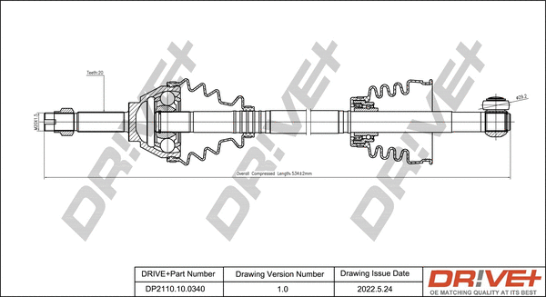 Drive Shaft (DP2110.10.0340)