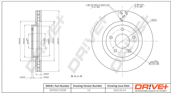 Brake Disc (DP1010.11.0590)
