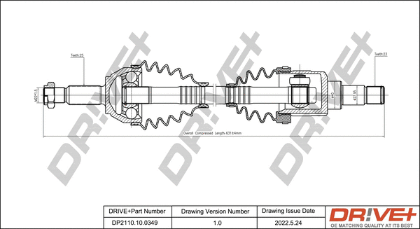 Drive Shaft (DP2110.10.0349)