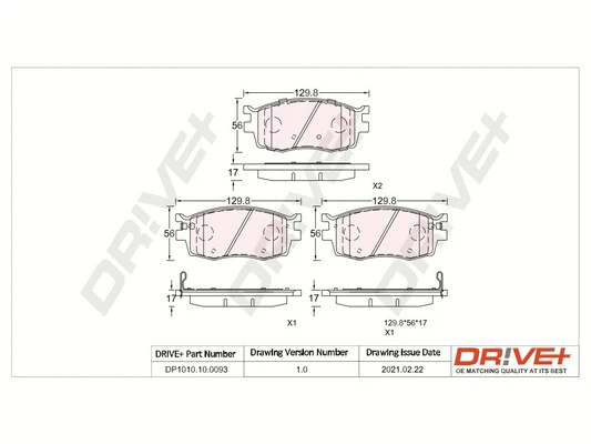 Brake Pad Set, disc brake (DP1010.10.0093)