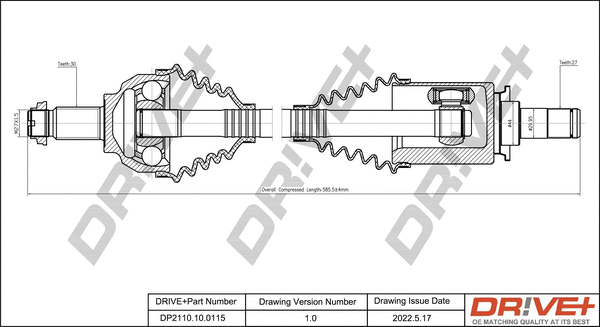Drive Shaft (DP2110.10.0115)