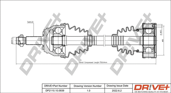 Drive Shaft (DP2110.10.0939)