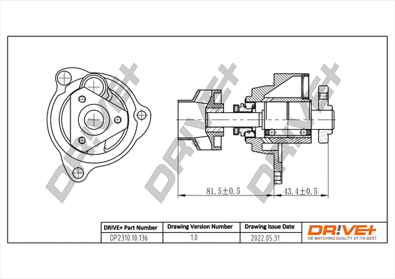 Water Pump, engine cooling (DP2310.10.136)