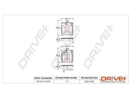 Brake Pad Set, disc brake (DP1010.10.0847)