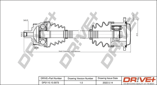 Drive Shaft (DP2110.10.0073)