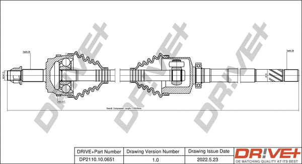 Drive Shaft (DP2110.10.0651)