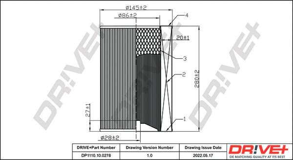 Air Filter (DP1110.10.0278)