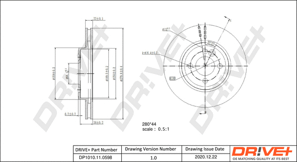 Brake Disc (DP1010.11.0598)