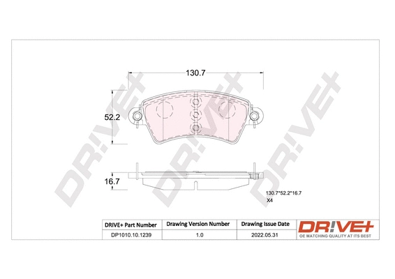 Brake Pad Set, disc brake (DP1010.10.1239)