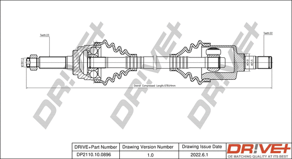 Drive Shaft (DP2110.10.0896)