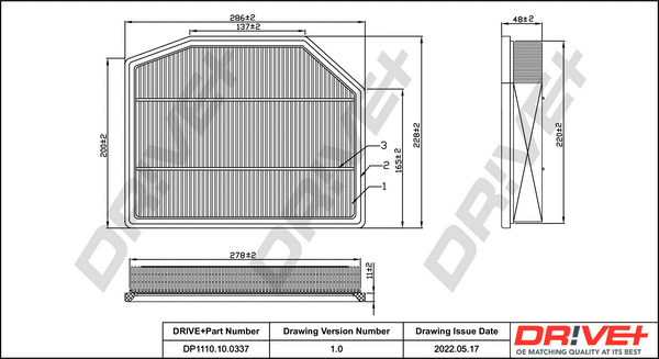 Air Filter (DP1110.10.0337)