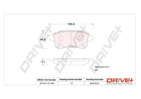 Brake Pad Set, disc brake (DP1010.10.1245)