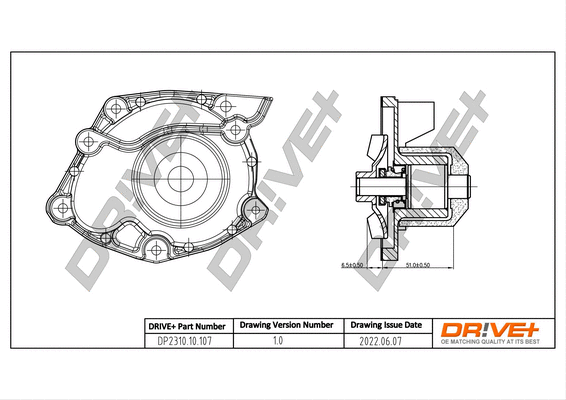 Water Pump, engine cooling (DP2310.10.107)