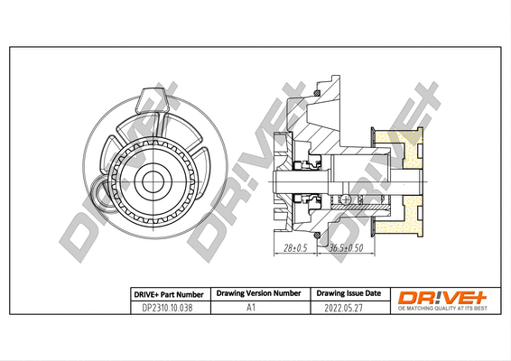 Water Pump, engine cooling (DP2310.10.038)