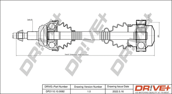 Drive Shaft (DP2110.10.0082)