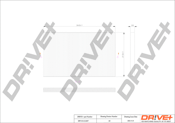 Filter, cabin air (DP1110.12.0207)