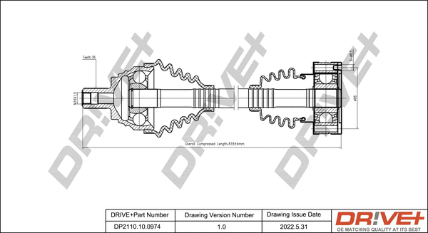 Drive Shaft (DP2110.10.0974)