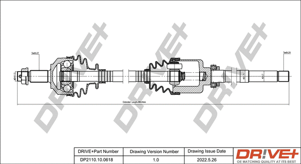 Drive Shaft (DP2110.10.0618)